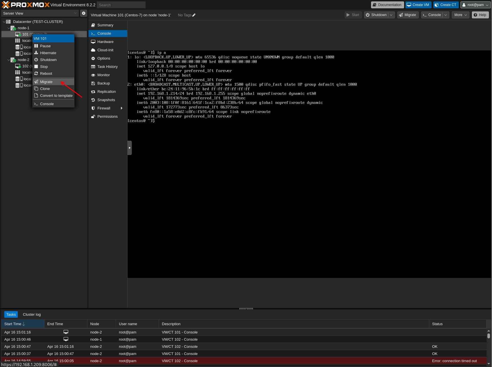 ProxmoxLiveMigration