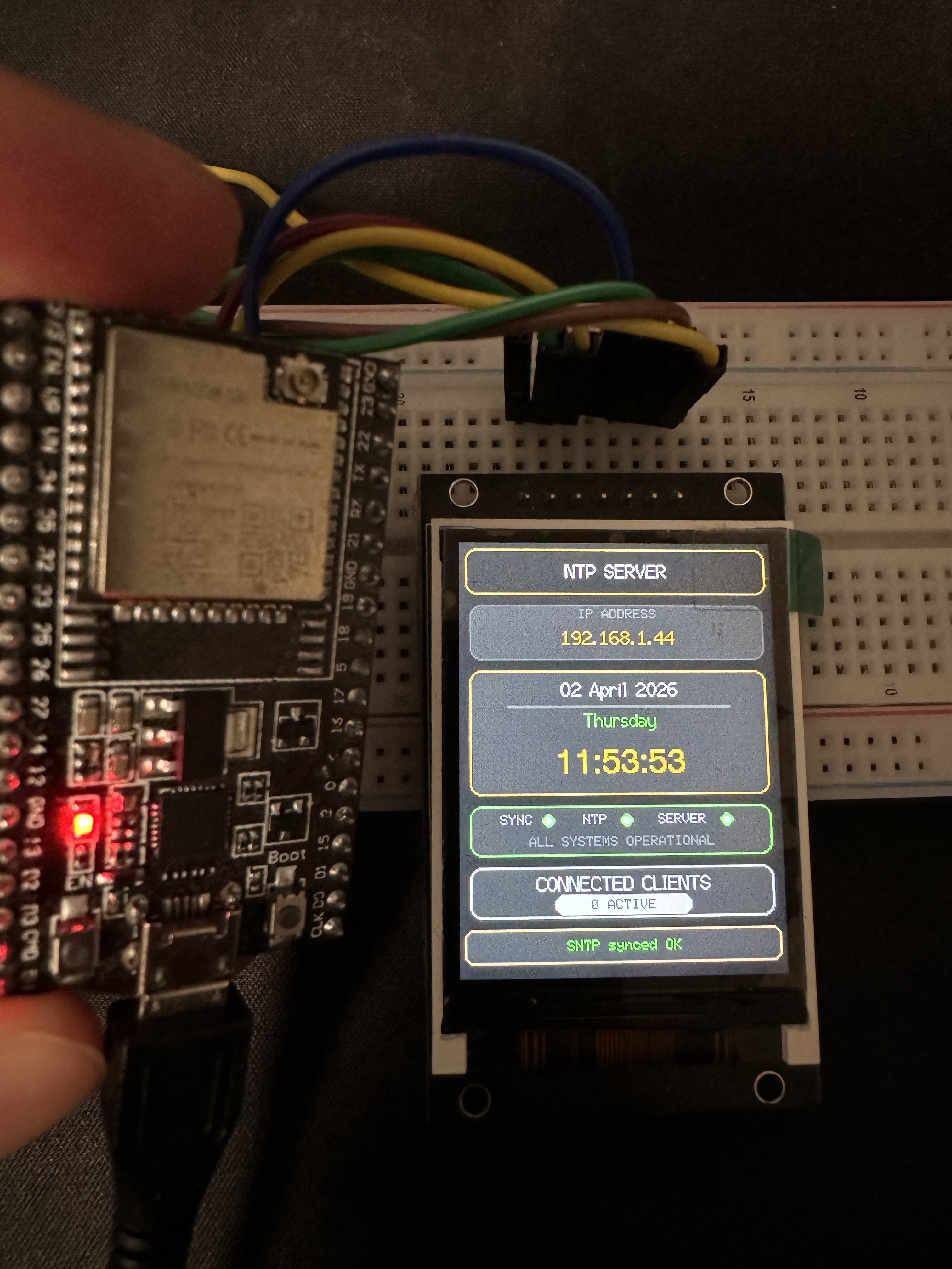 TFT display running